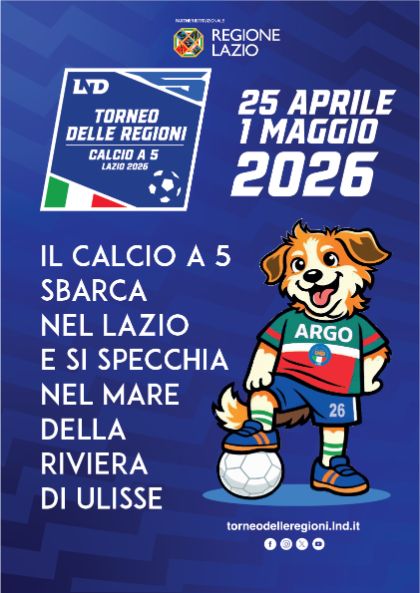 Sarà Formia uno dei cuori pulsanti del Torneo delle Regioni di Calcio a 5