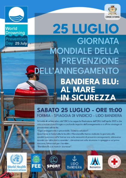 Formia aderisce alla Giornata Mondiale della Prevenzione dell'Annegamento: il 25 luglio iniziative sulla sicurezza in mare