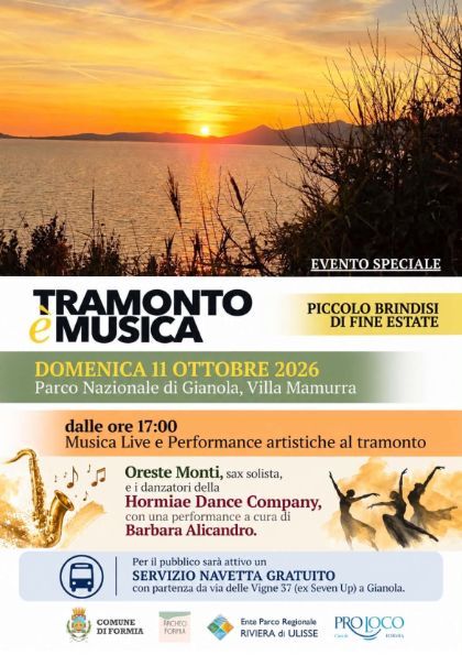 Tramonto è Musica, torna domenica 11 ottobre l'evento di fine estate alla Villa di Mamurra