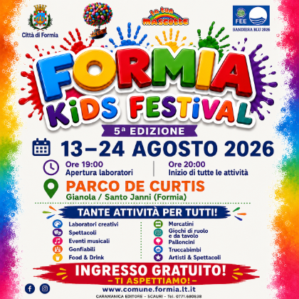 Torna al Parco De Curtis di Gianola-Santo Janni il Formia Kids Festival (V edizione)