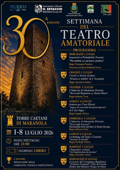30esima edizione della Settimana del Teatro Amatoriale di Maranola