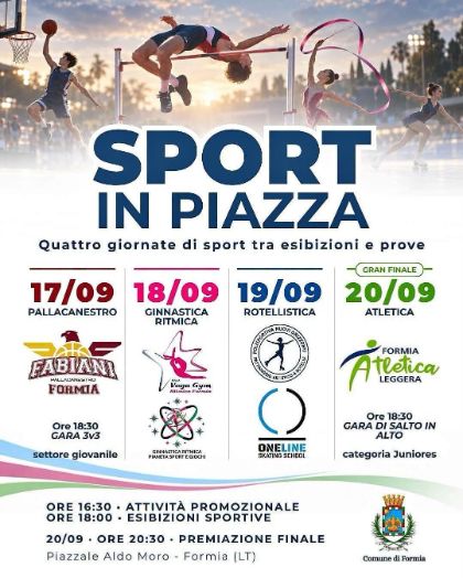 Sport in piazza: quattro giornate dedicate allo sport dal 17 al 20 settembre