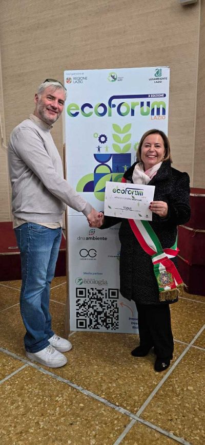 L'assessore all'Ambiente Francesca Di Rocco con il presidente di Legambiente Lazio, Roberto Scacchi