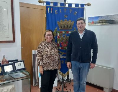 Il Sindaco Gianluca Taddeo e l'Assessore all'Ambiente Francesca Di Rocco