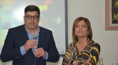 Il Sindaco Gianluca Taddeo e la dirigente scolastica Monica Piantadosi