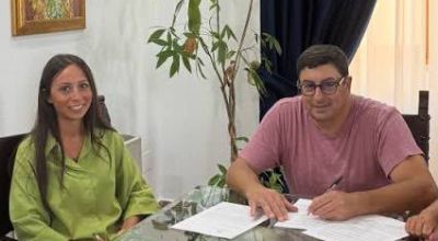 Il Sindaco Gianluca Taddeo e l'Assessore alle Politiche Sociali Alessia Buco