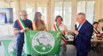 Un momento della cerimonia di premiazione delle Bandiere Verdi 2026