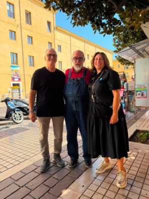 Giorgione con Pasquale Marino e Laura De Fabritiis di LiberAutismo